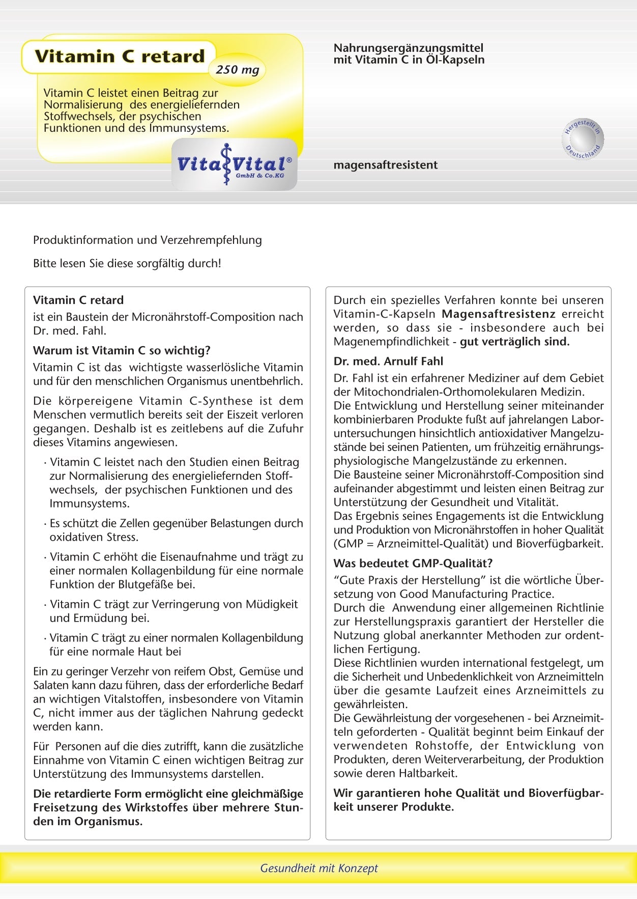 Vitamin C retard 250mg