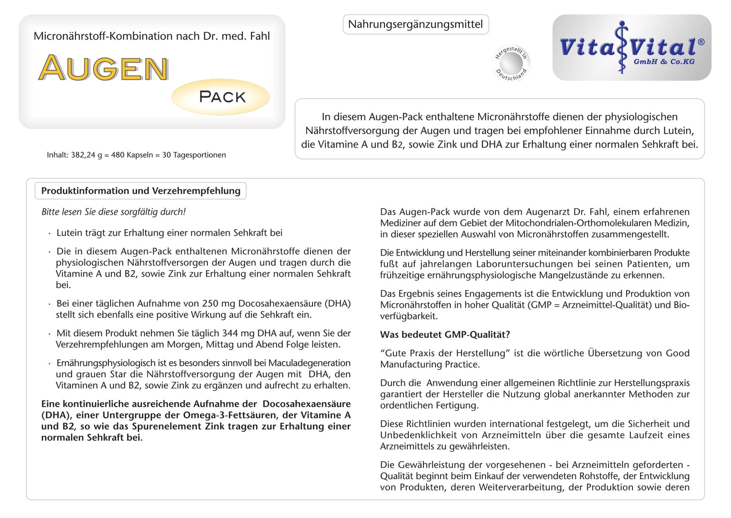 AugenPack - 480 Kapseln