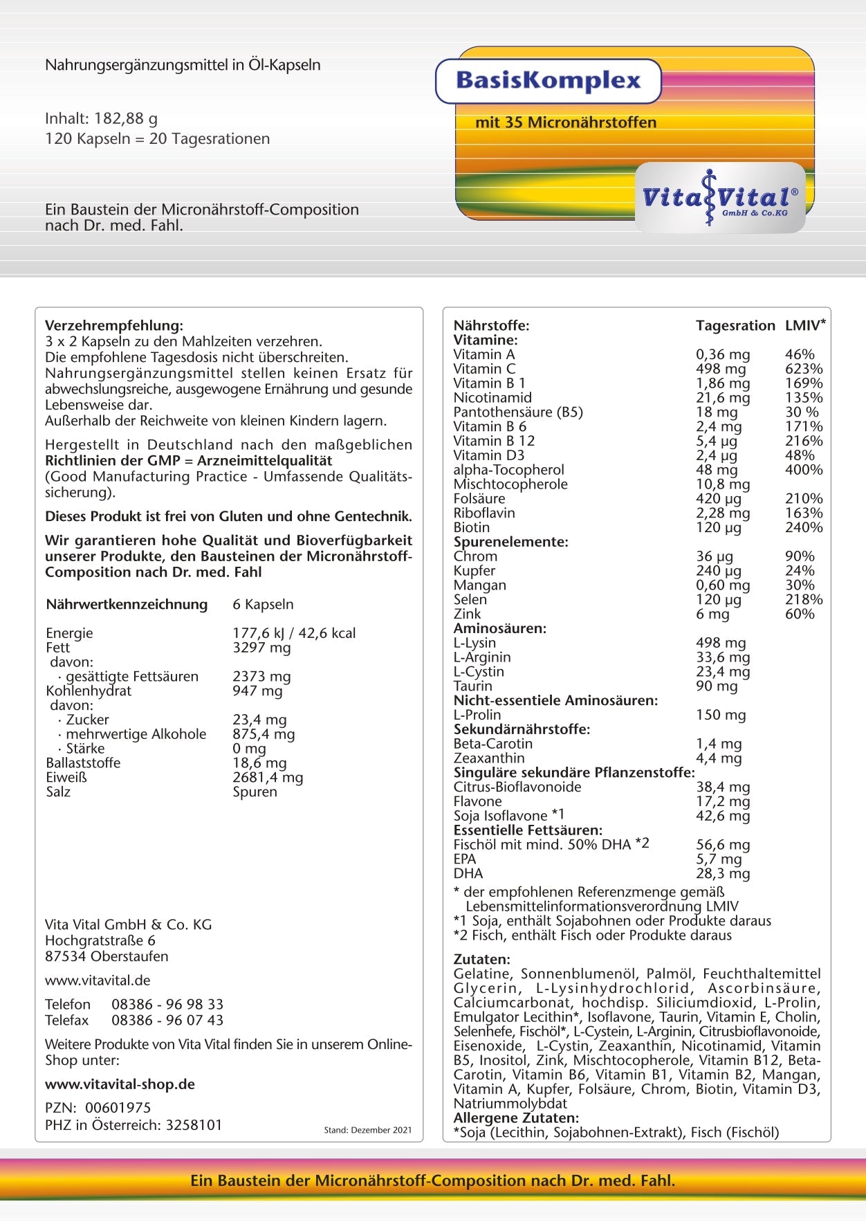 BasisKomplex - Packung mit 120 Kapseln