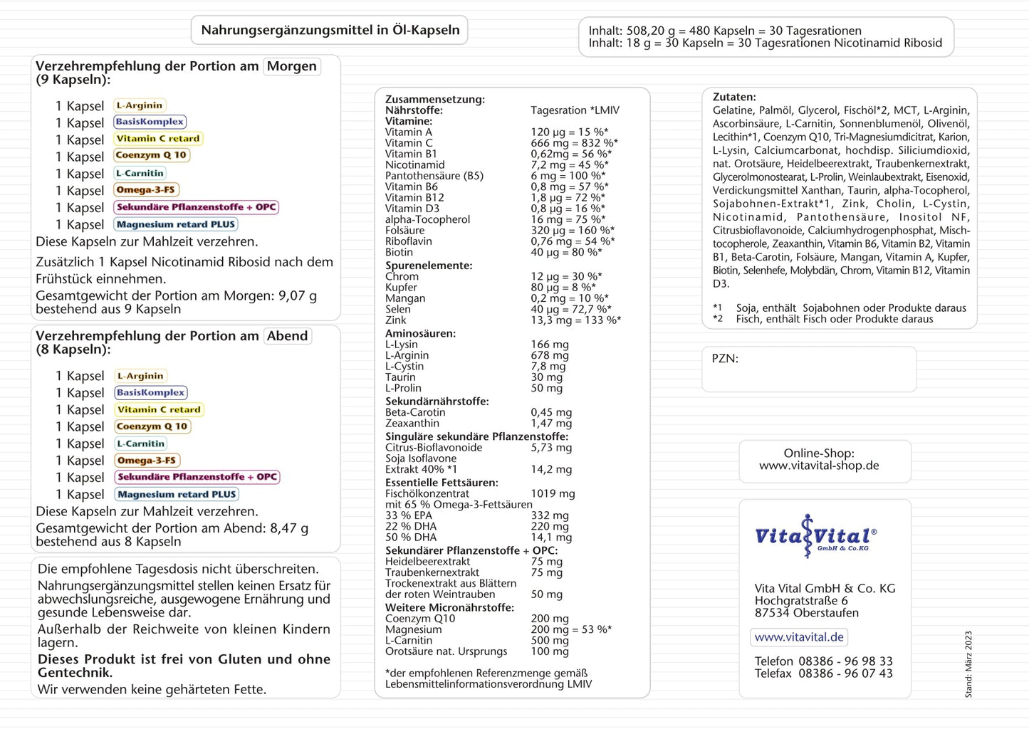 Energie Komplex mit Nicotinamid Ribosid (NR)