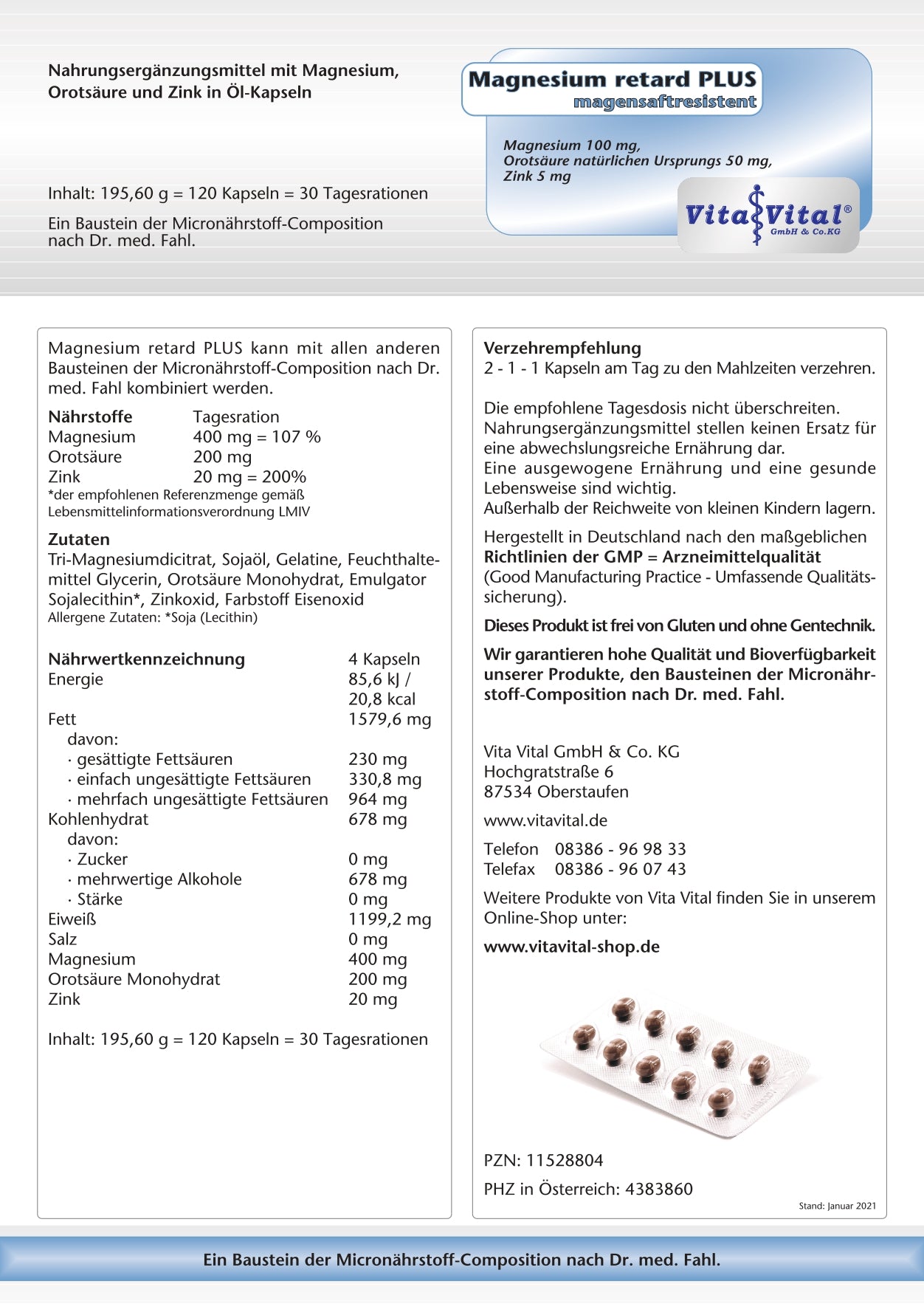 Magnesium retard PLUS