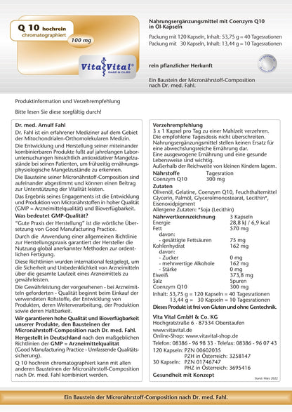 Q10 100 mg hochrein