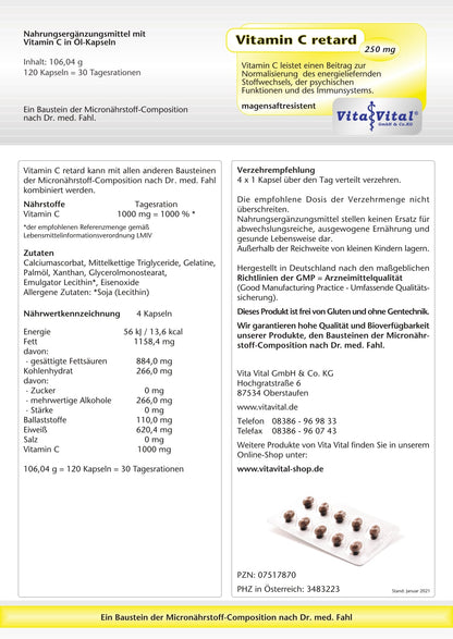 Vitamin C retard 250mg
