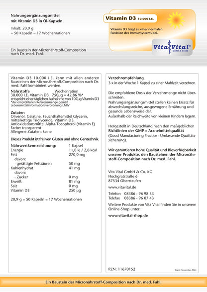 Vitamin D 3 10.000 I.E.