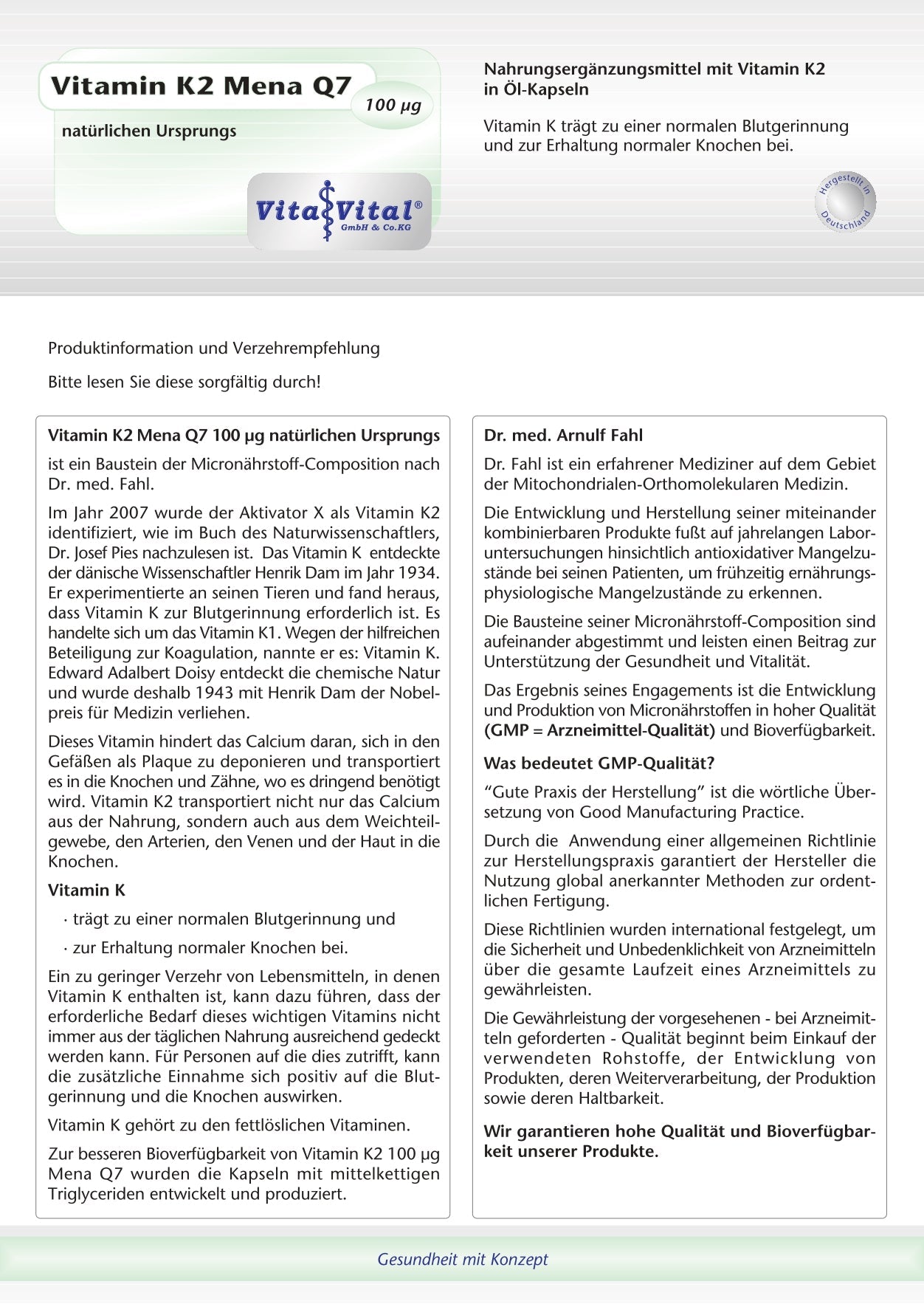Vitamin K2 Mena Q7