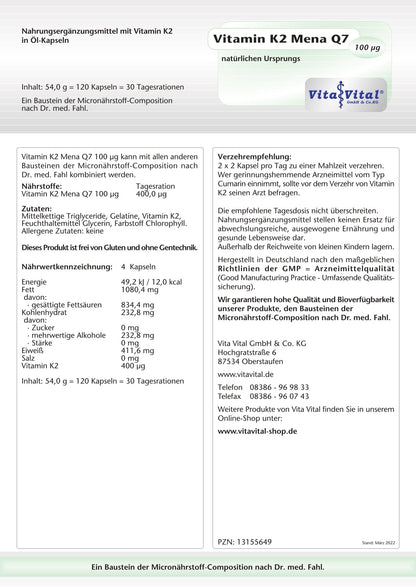 Vitamin K2 Mena Q7