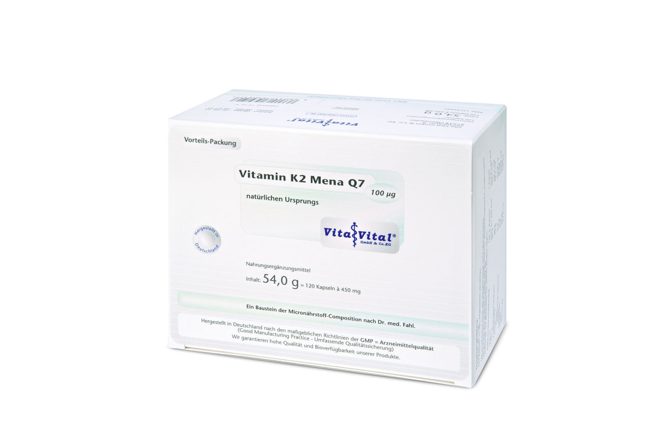 Vitamin K2 Mena Q7 - Vorteilspackung mit 120 Kapseln