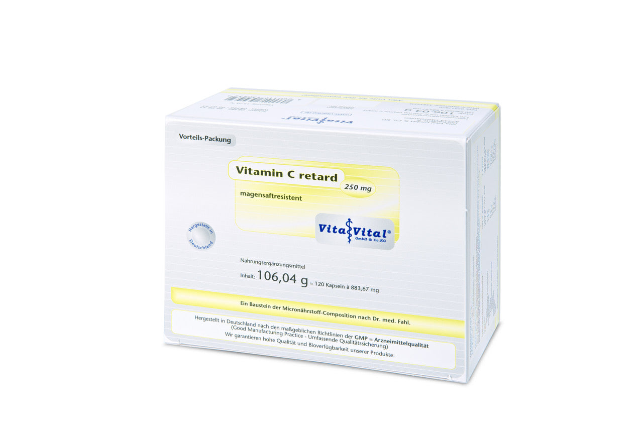 Vitamin C retard 250 mg - Packung mit 120 Kapseln
